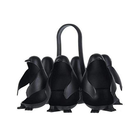 Egg 3-in 1 Cook Serve Store Egg Holder Penguin Shaped Boiled Egg Cooker For 6 Eggs Kitchen Rack