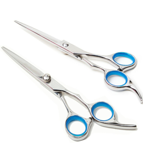 Professional Salon Hairdressing Hair Cutting Thinning Barber Scissors Set with 4 Finger Inserts