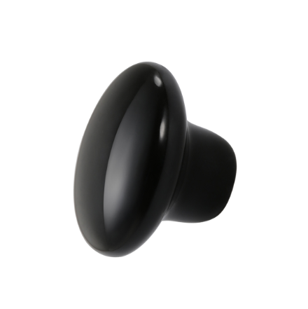 38mm Ceramic Single Hole Cupboard Handles Drawer Pulls Kitchen Cabinet Knobs - Black