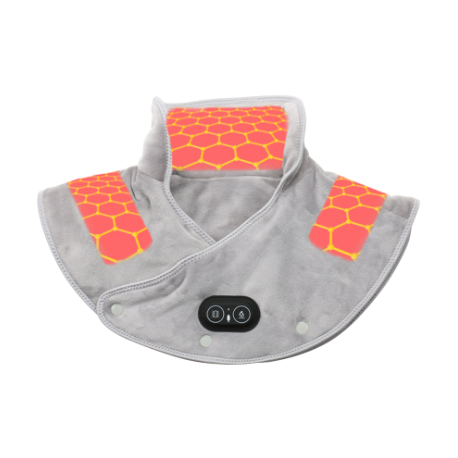 Electric Heating Shoulder Neck Pad Vibration Massager USB Cervical Warmer