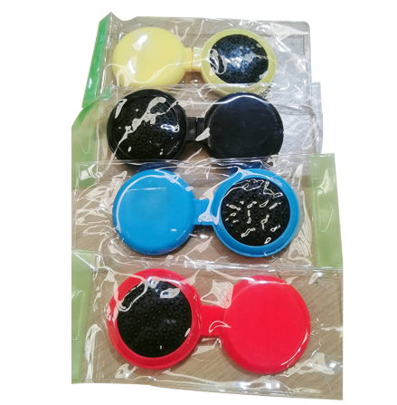 Round Folding Pocket Hair Brush with Mirror for Travel - Random Colour
