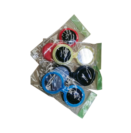 Round Folding Pocket Hair Brush with Mirror for Travel - Random Colour