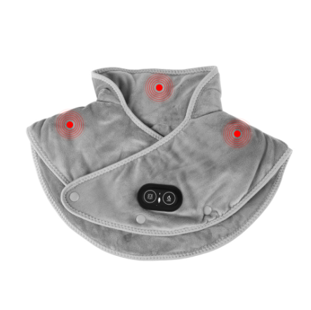 Electric Heating Shoulder Neck Pad Vibration Massager USB Cervical Warmer