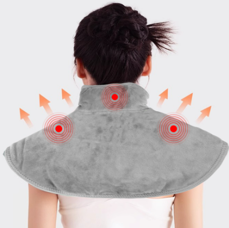 Electric Heating Shoulder Neck Pad Vibration Massager USB Cervical Warmer