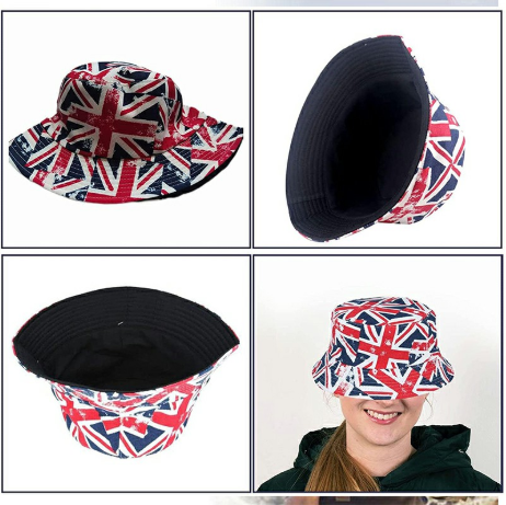Unisex Print Reversible Bucket Hat Beach Sun Hat Aesthetic Fisherman Cap for Men Women Teens