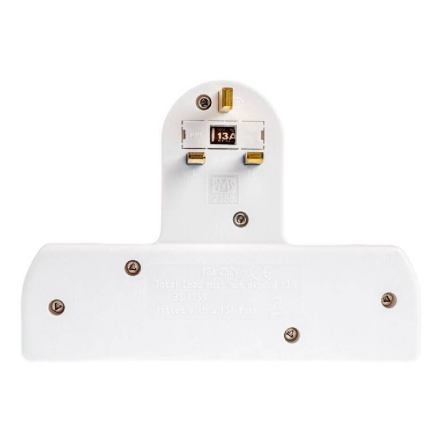 3 Way Gang Extension Wall Socket UK Mains Plug Adaptor Convert Extender 13A