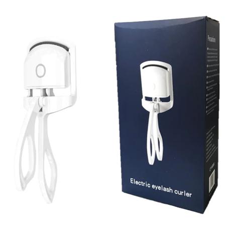 Electric Eyelash Curler Heated Lash Curler USB Rechargeable Makeup Tools for Women - White