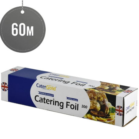 60m x 30cm Aluminium Catering Foil Thick Foil Wrap for Baking