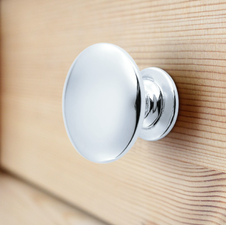 28mm Zinc Alloy Round Stainless Steel Kitchen Cabinet Knobs Drawer Handles Cupboard Knobs