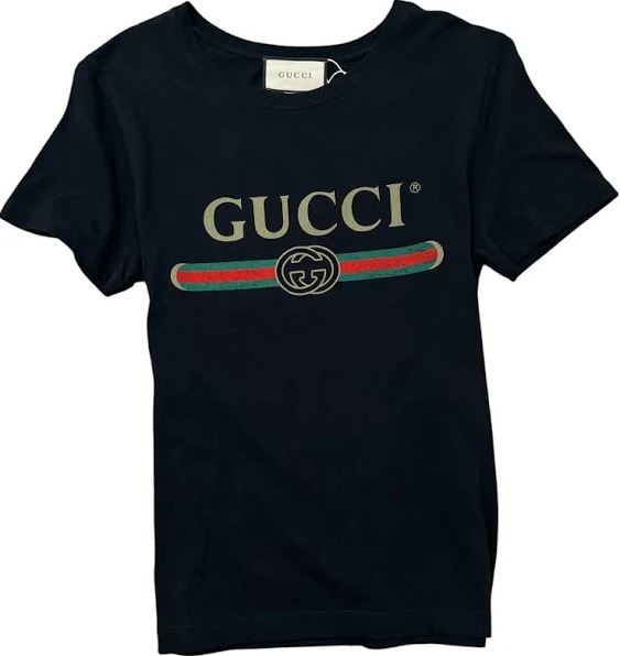 Gucci Tee Short Sleev Tee shirt cotton crew neck Soft, breathable with a classic fit. Perfect for everyday wear, layering, or lounging in comfort and style Black - Large