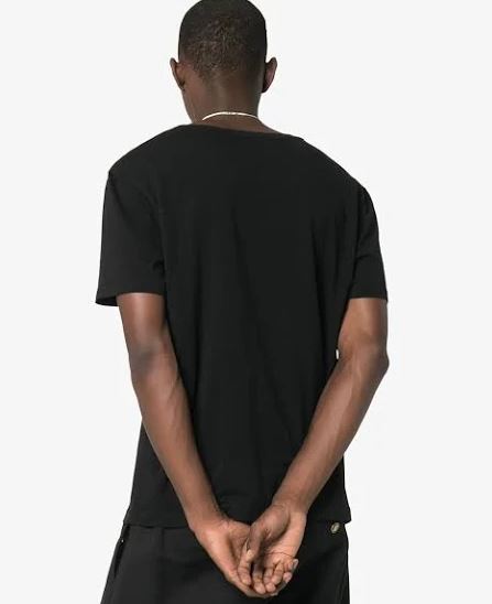 Gucci Tee Short Sleev Tee shirt cotton crew neck Soft, breathable with a classic fit. Perfect for everyday wear, layering, or lounging in comfort and style Black - Large