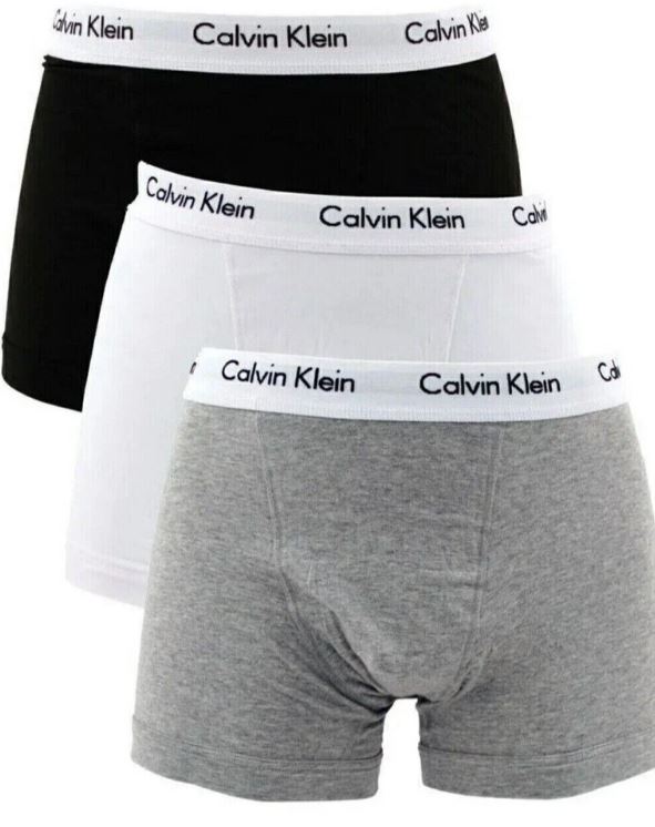 3 Pack Calvin Klein Men's Boxer Trunks 100% Authentic Cotton Underwear, Soft Stretch Fit, Premium Comfort, Classic Waistband –BWG