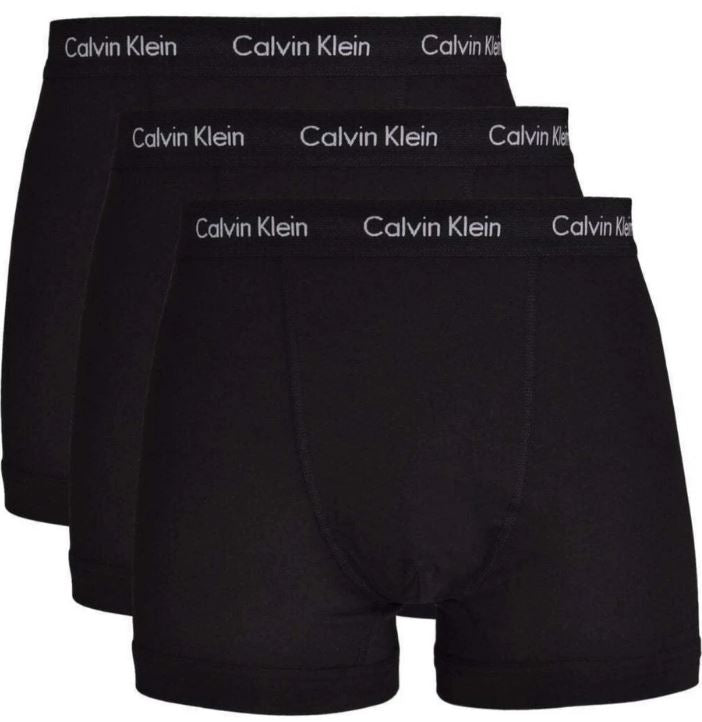 3Pack Calvin Klein Men's Cotton Stretch Boxer Briefs Comfortable, Breathable Underwear with Supportive Fit for Everyday Wear Classic Style- Black