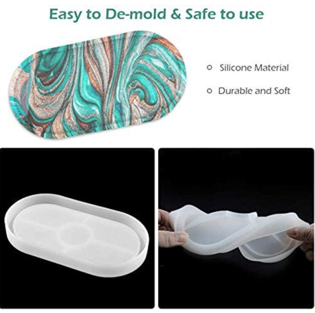 Silicone Resin Mound Oval Jewelry DIY Making Molds