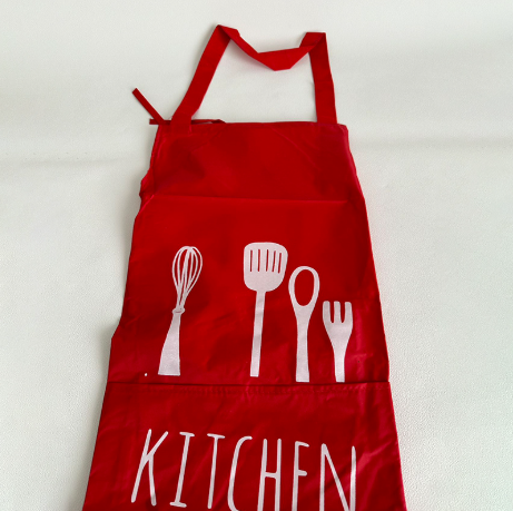 PVC Apron with Printed Design for Kitchen Baking 55 x 72 cm - Random Colour
