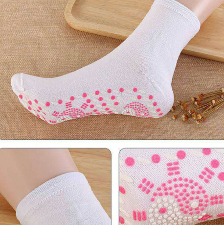 1 Pair Winter Socks Increase Friction Massage Socks Keep Foot Warmth - White
