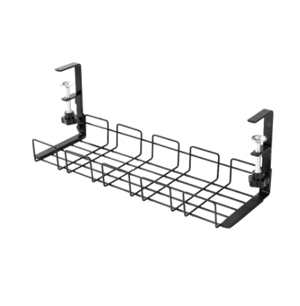 Under Desk Cable Tray Wire Cord Storage Rack Organizer No Drill Easy Install