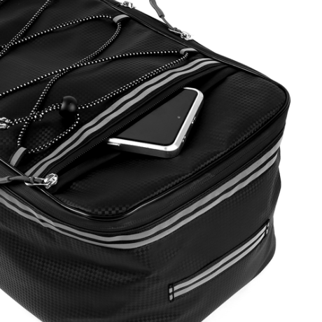 Bicycle Rear Seat Bag Waterproof Cycling Bike Pannier Reflective Rack Pack with Rain cover