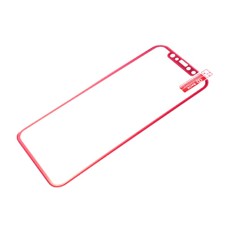 iPhone X/XS/11 Pro 3D Tempered Glass Metal Edge to Edge Screen Protector - Red