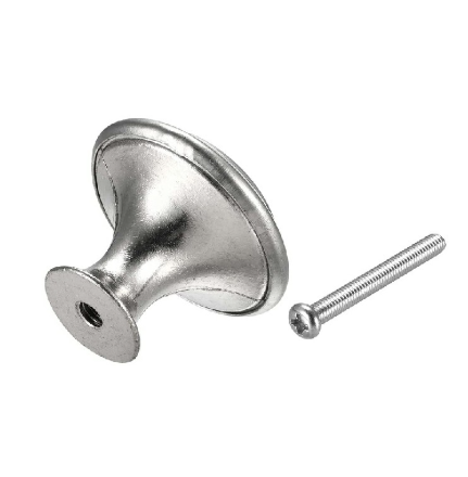 2pcs Stainless Steel Door Knobs for Cabinet Handles Cupboard Drawer Kitchen - Silver