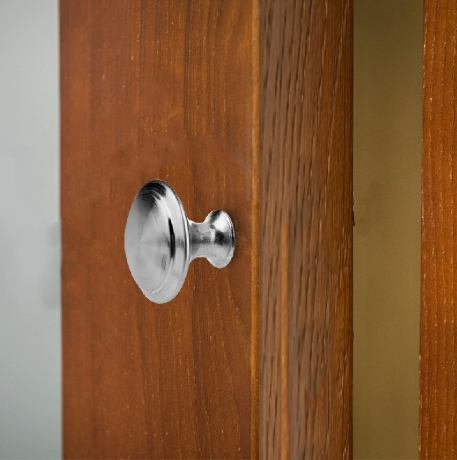 2pcs Stainless Steel Door Knobs for Cabinet Handles Cupboard Drawer Kitchen - Silver