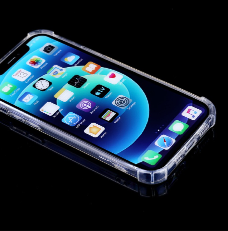 TPU Rubber Soft Skin Silicone Protective Case with Bumper Edge for iPhone 12 Pro Max - Clear