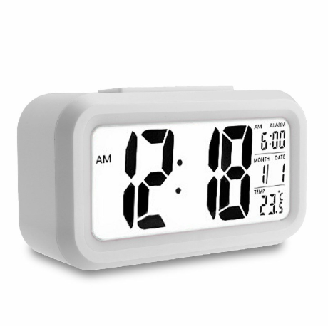 5.3 Inch Smart Simple Silent LED Digital Alarm Clock w/ Date Temp Display