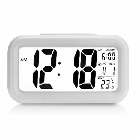 5.3 Inch Smart Simple Silent LED Digital Alarm Clock w/ Date Temp Display