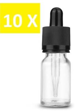 10pcs Clear Glass Pipette Bottles Round 30ml empty Boston eye dropper bottle with cap is perfect for storing essential oils, tinctures, and liquids. Secure, reusable, and ideal for easy dispensing