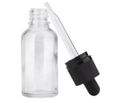 10pcs Clear Glass Pipette Bottles Round 30ml empty Boston eye dropper bottle with cap is perfect for storing essential oils, tinctures, and liquids. Secure, reusable, and ideal for easy dispensing