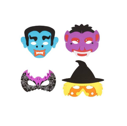 Halloween EVA Foam Colourful Masks with Elasticated Band Assorted Designs