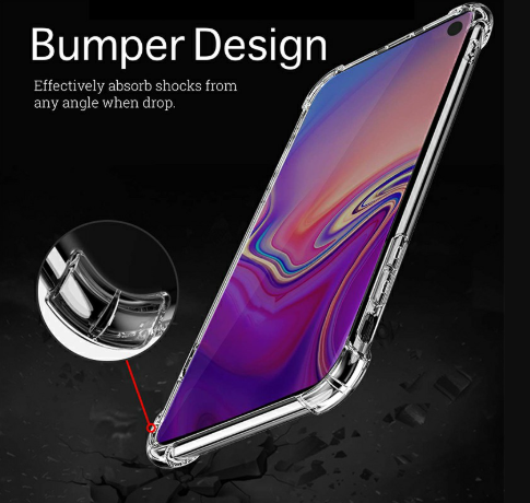 Clear TPU Back Case Soft Skin Silicone Protective Phone Case Transparent Cover for Samsung Galaxy S10