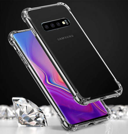 Clear TPU Back Case Soft Skin Silicone Protective Phone Case Transparent Cover for Samsung Galaxy S10