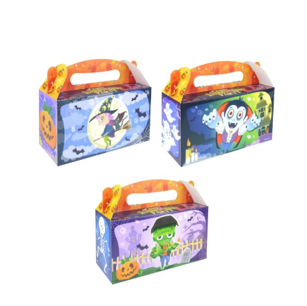 Halloween Lunch Boxes (Large) 3 Assorted Designs Random Sent