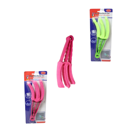 3 in 1 Microfibre Blinds Cleaner Duster Washable Brush for Cleaning 20cm - Random Colour