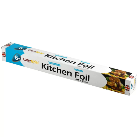6m x 45cm Aluminium Catering Foil Thick Foil Wrap for Baking