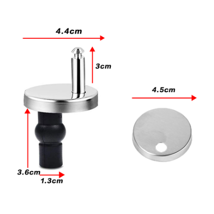 4pcs Quality Top Fix WC Toilet Seat Hinge Fittings Quick Release Hinges