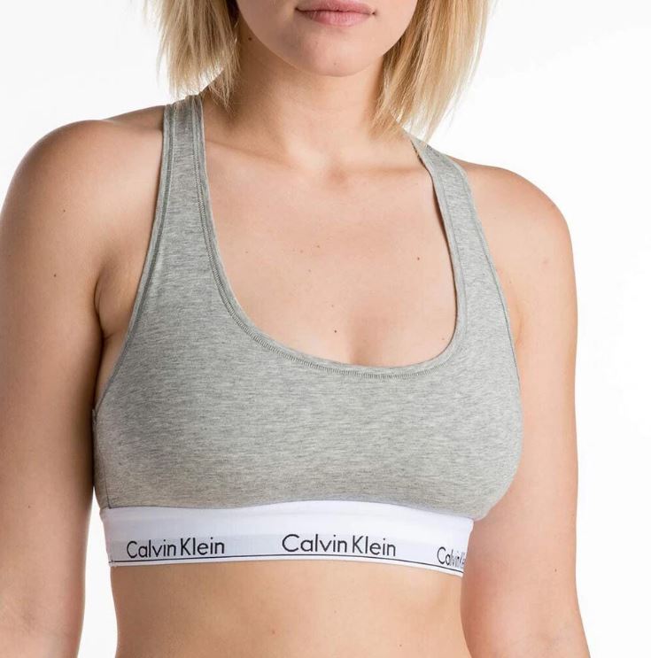 Calvin Klein Cotton Stretch Women's Bralette & Thong Set soft, breathable fabric, perfect fit for everyday comfort and style-Grey