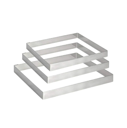 3 Piece Rectangle Cake Baking Mould Stainless Steel Cake Baking Tool