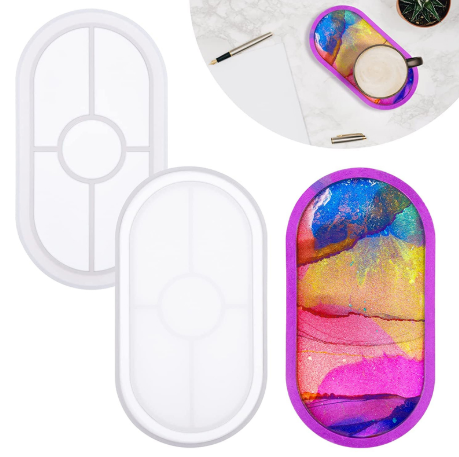 Silicone Resin Mound Oval Jewelry DIY Making Molds