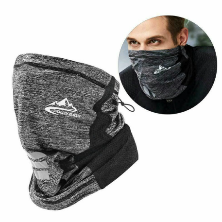 Neck Gaiter Bandana Headband Cooling Face Scarf Shield Head Cover Snood Scarves - Grey