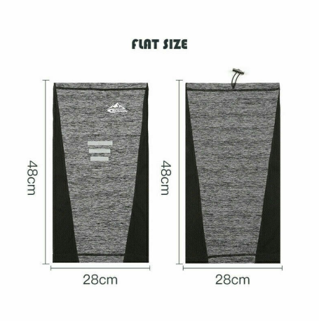 Neck Gaiter Bandana Headband Cooling Face Scarf Shield Head Cover Snood Scarves - Grey