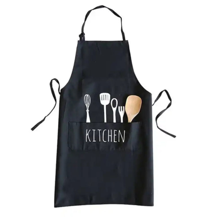 PVC Apron with Printed Design for Kitchen Baking 55 x 72 cm - Random Colour
