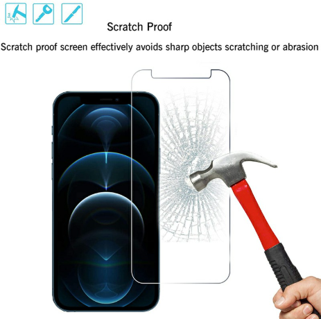 3X High Transparency Scratch Resistant Anti-shatter 2.5D Tempered Glass for iPhone 12 Mini