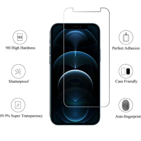 3X High Transparency Scratch Resistant Anti-shatter 2.5D Tempered Glass for iPhone 12 Mini