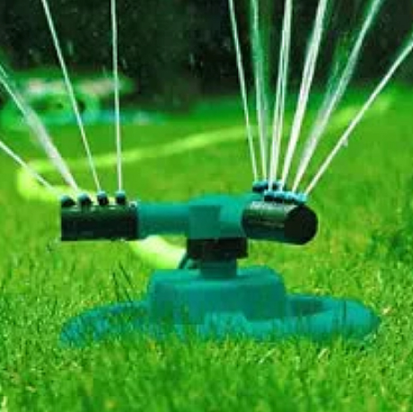 Garden Sprinkler 360 degree Rotating Sprinklers with 3 Nozzles for Yard