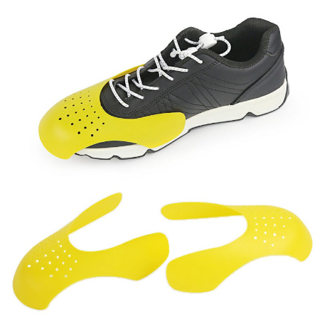 Reusable Anti Crease Sneaker Shields Shoe Trainer Protector Toe Box Decreaser for Women UK 3-6.5 - Yellow
