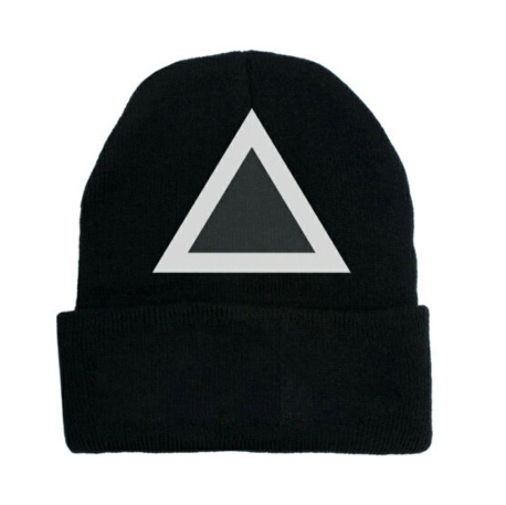 Mens Womens Beanie Knitted Hat Halloween Party Cosplay Costume - Triangles