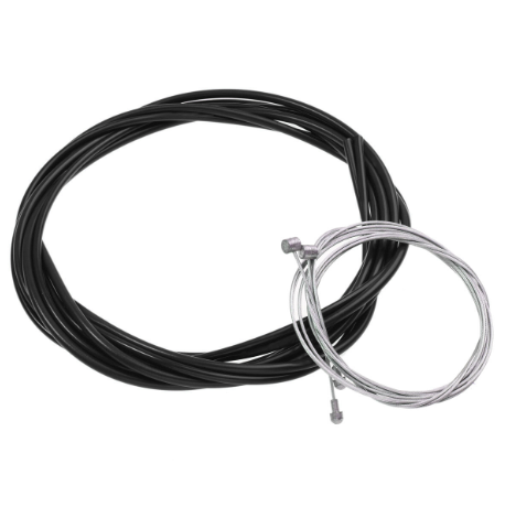 Bicycle Complete Front and Rear Inner Outer Gear Brake Wire Cable Kit - Black