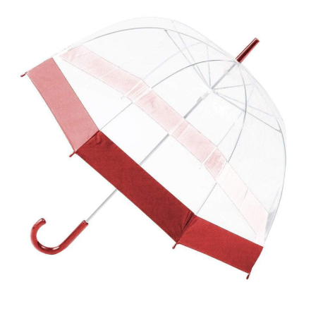 84cm Clear Transparent Umbrella with Coloured Border - Random Colour